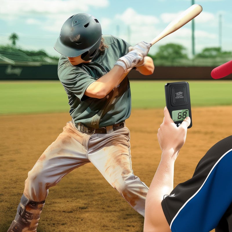 PLAYAPUT Portable Baseball Radar - Accurate Speed Gun with Lager LCD Display,Coaching Radar Gun for Swing&Pitching Training, Handheld Speed Sensors Baseball Speed Training Equipment for All Baseball Player - Image 5
